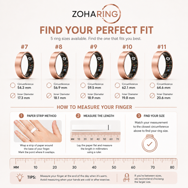ZohaRing Smart Ring Rose Gold